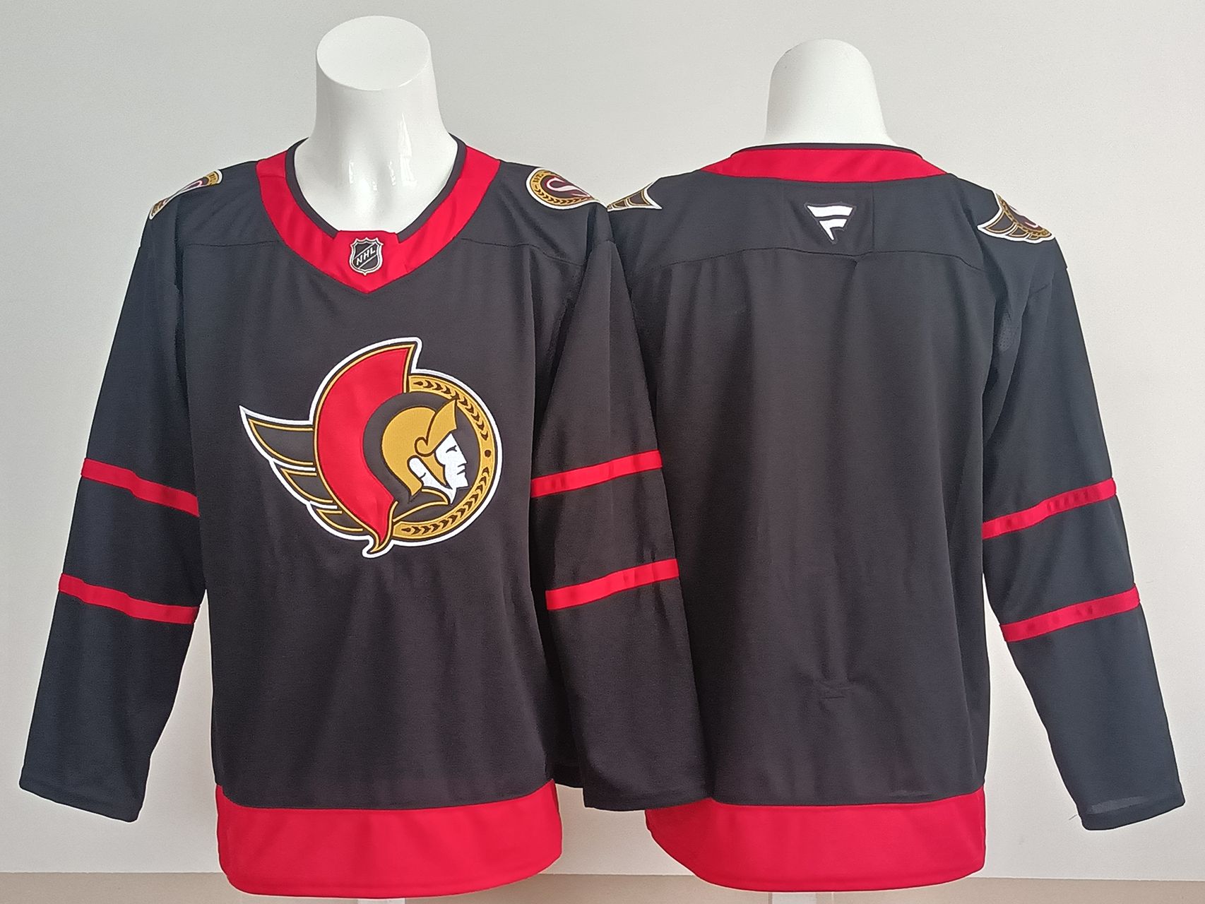 Men 2025 Chicago Ottawa Senators Blank Black NHL Jersey style 01-0